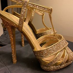 Nicholas Kirkwood Gold Platform Sandals